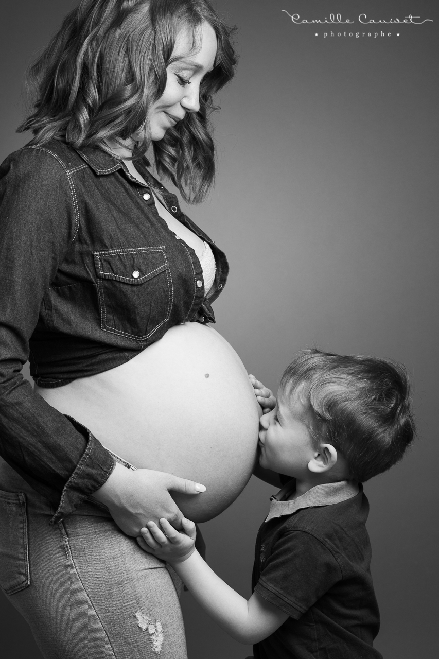 portrait femme enceinte avec fils